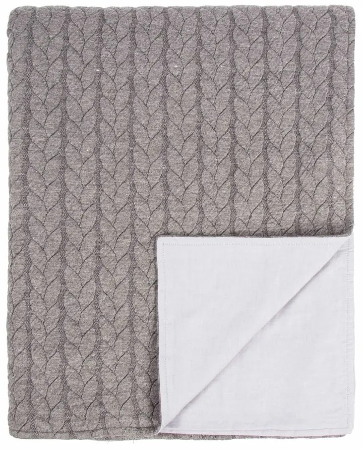 Sivý pléd Tiseco Home Studio Sommar, 130 × 170 cm