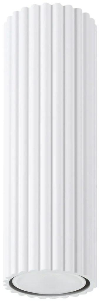 Stropné svietidlo Karbon, 1x biele kovové tienidlo, (20 cm)