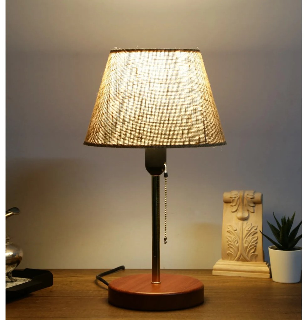 Stolná lampa Wena krémová/zlatá/hnedá
