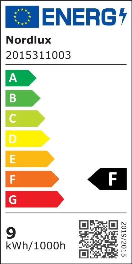 Nordlux Čierne kúpeľňové LED svietidlo Helva Double Basic 9W 2015311003