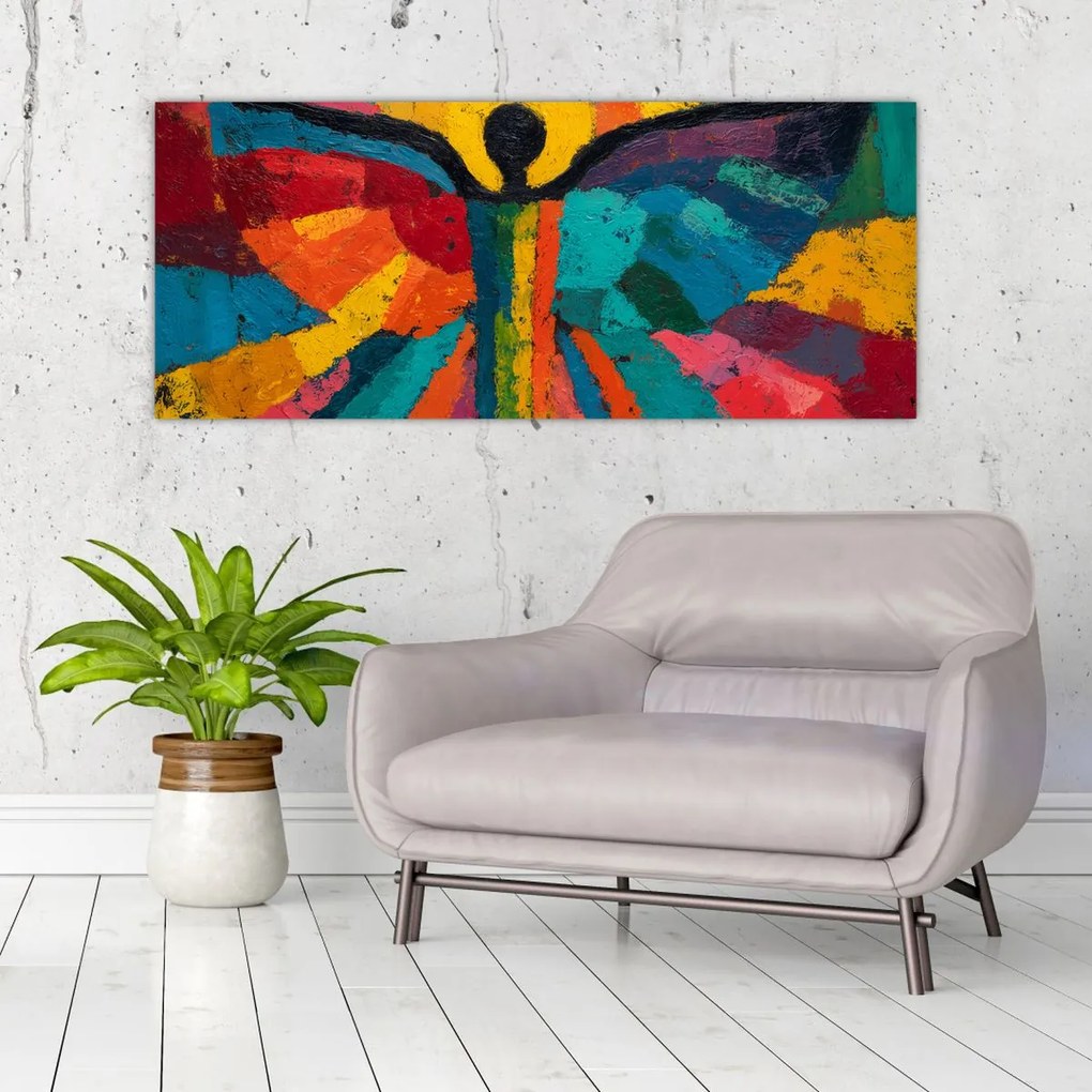 Obraz - Maľovaný anjel (120x50 cm)