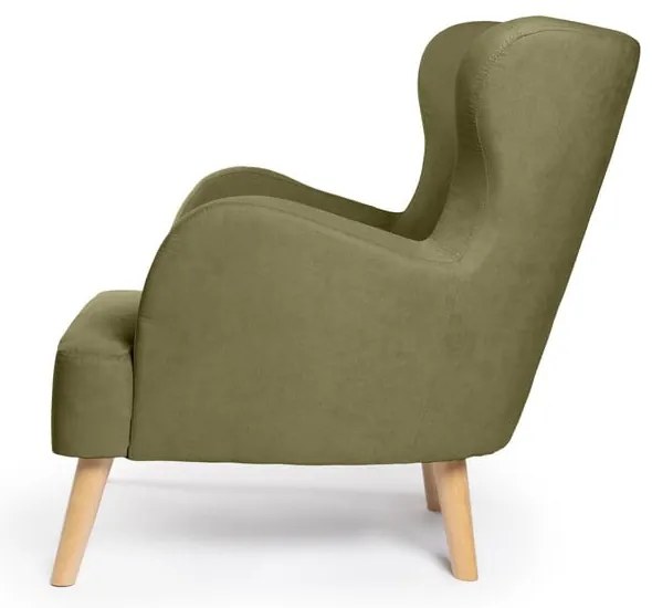 Zelené kreslo ušiak Noemye – Bonami Selection