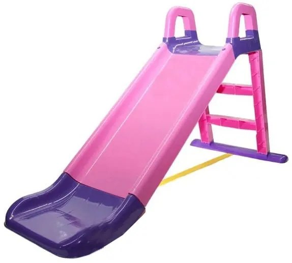 Detská šmýkačka s rebríkom 140cm - ružová / fialová, 0140/05