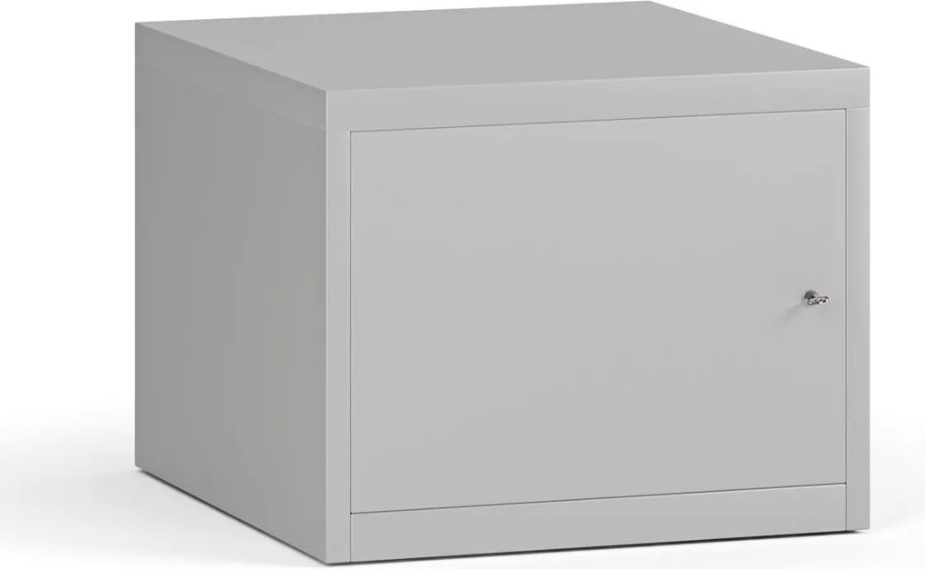 Závesná dielenská skrinka na náradie G345 k pracovným stolom do dielne, 565 x 580 x 450 mm, sivá