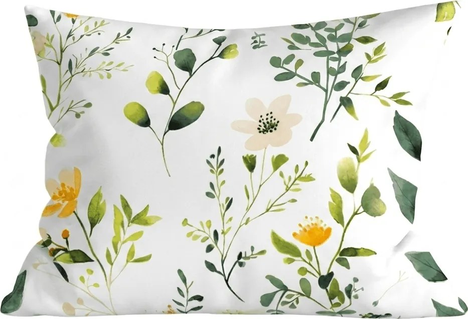 Obliečka na vankúš z mikrovlákna FLORAMA 50x70 cm, biela