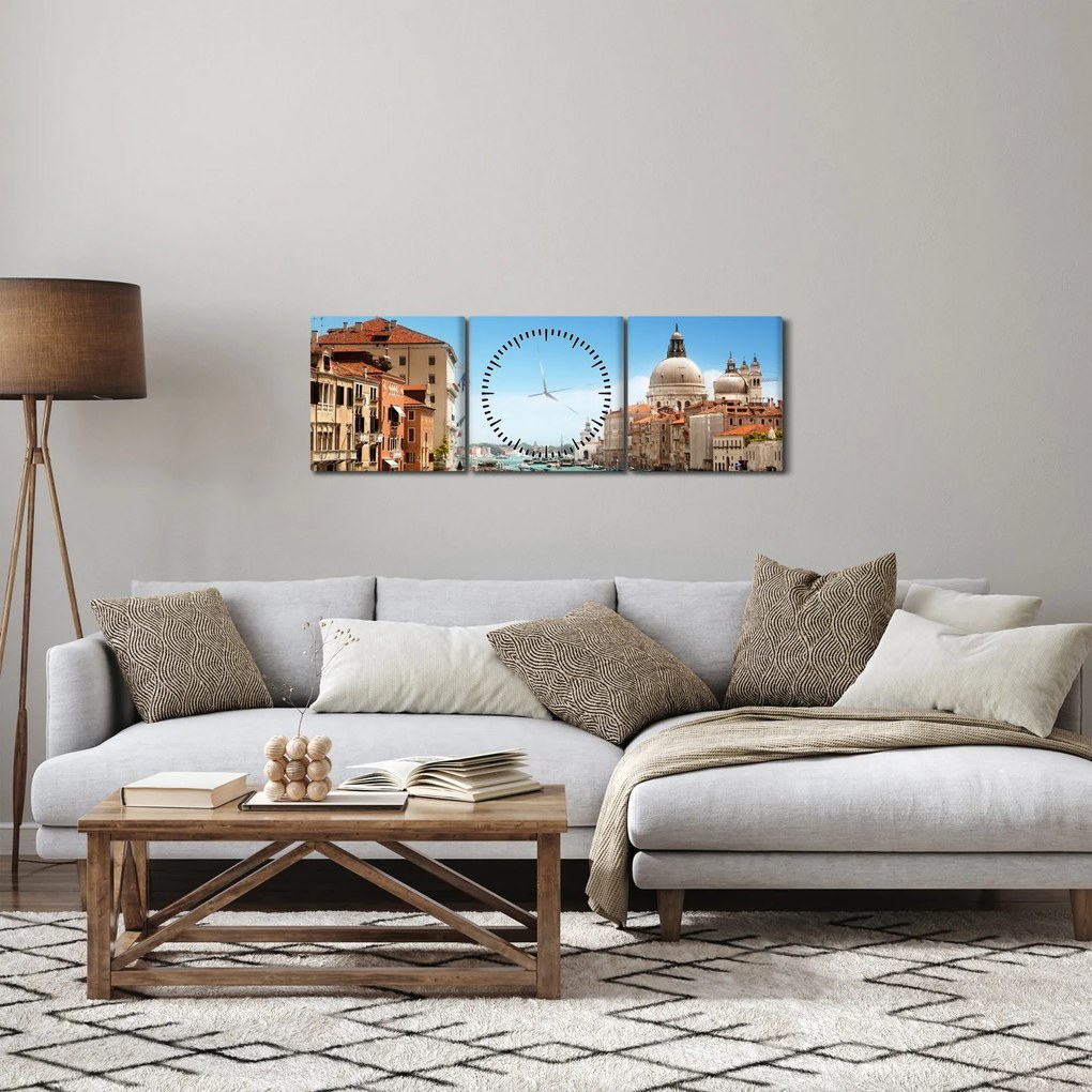 Obraz - Venice (s hodinami) (90x30 cm)