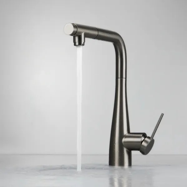 Deante BRE_D75M - Drezová batéria s vyťahovacou sprškou ERIDAN titán