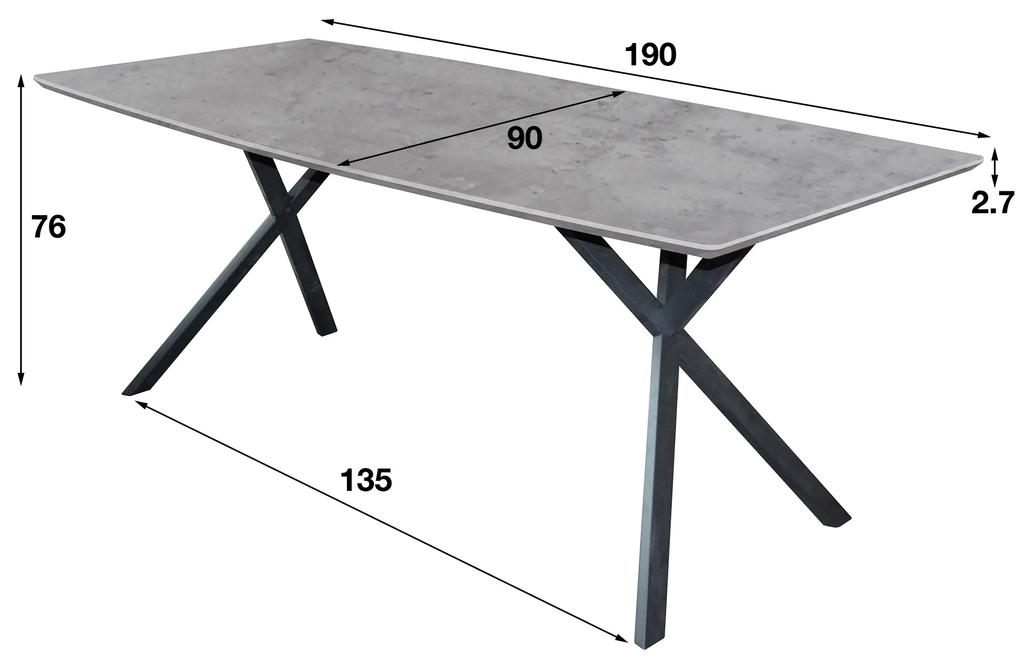 Jedálenský stôl 56-86 190x90cm Bielený dub