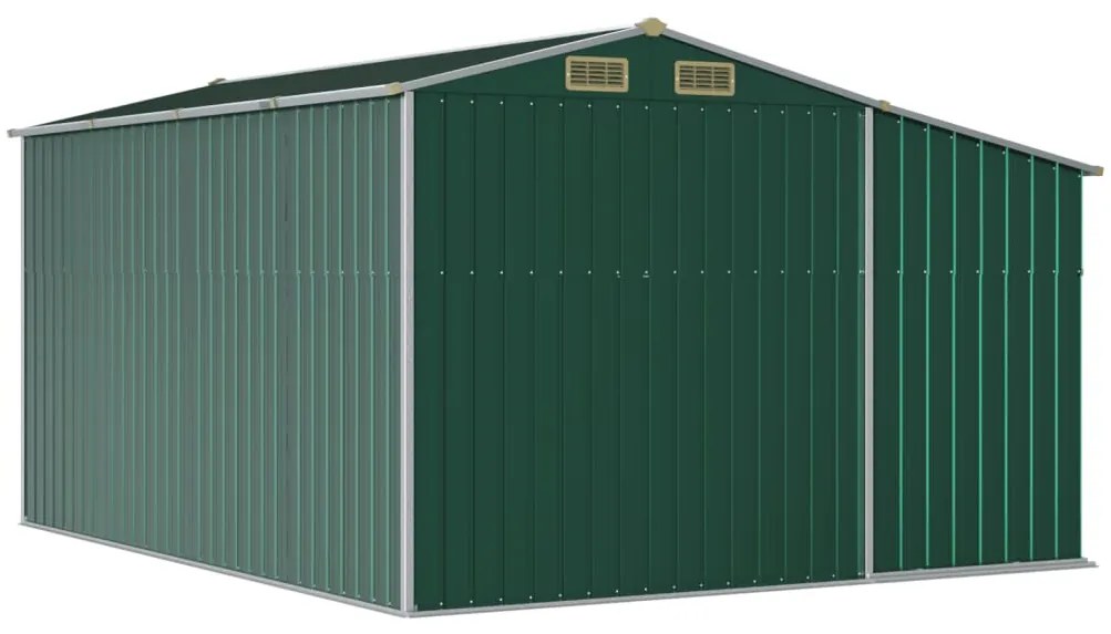 Záhradná kôlňa zelená 277x365,5x179 cm pozinkovaná oceľ