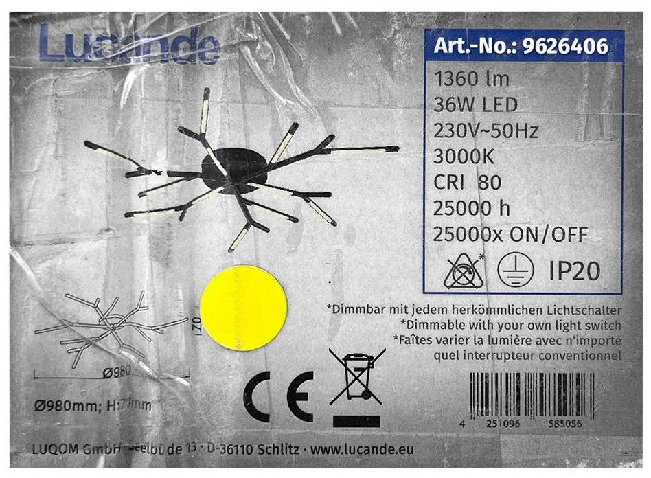 Lucande Lucande - LED Stmievateľné stropné svietidlo CUERNO LED/36W/230V LW1108