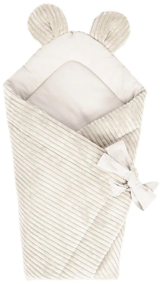 Béžová menčestrová detská zavinovačka 35x65 cm – Meowbaby