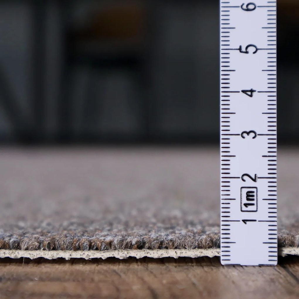 Condor Carpets, Metrážny koberec Classica 192, záťažový, na mieru, šíře 4m,5m, hnedá, ab (mriežka), chodba / predsieň