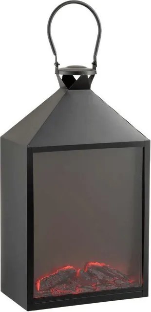 LED dekorácia lucerna COZY WARM 55x30 cm, čierna
