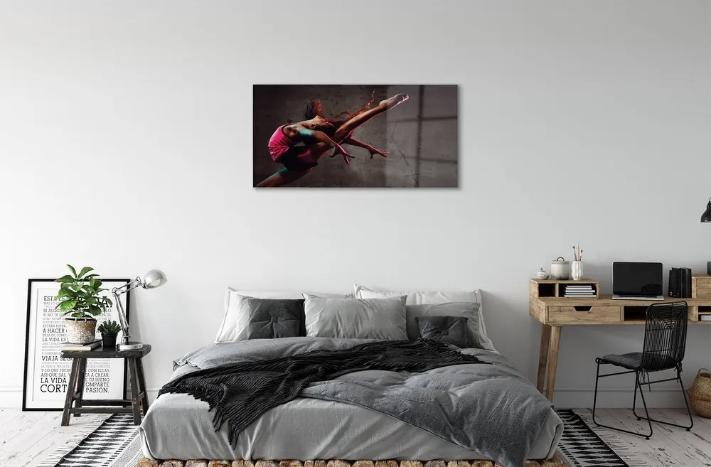 Sklenený obraz žena motúz 140x70 cm