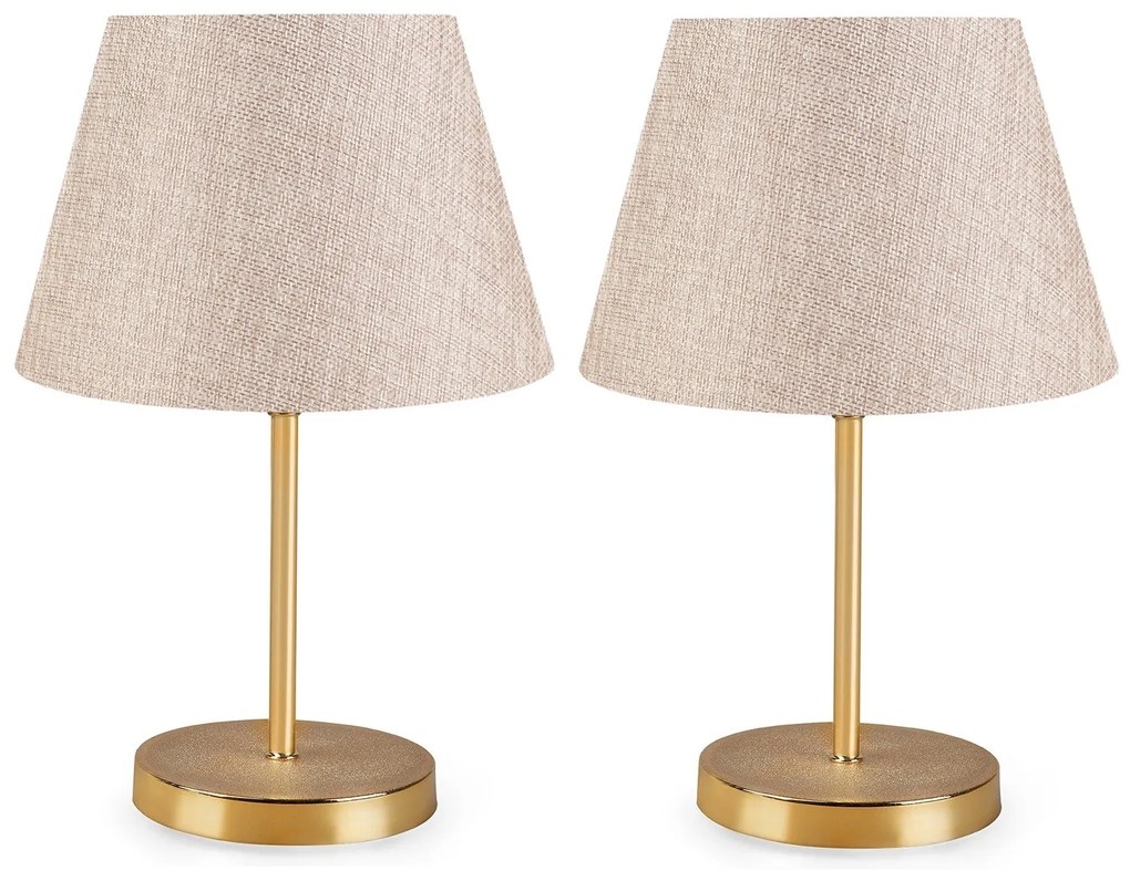 Sada 2 stolních lamp Deno III krémová