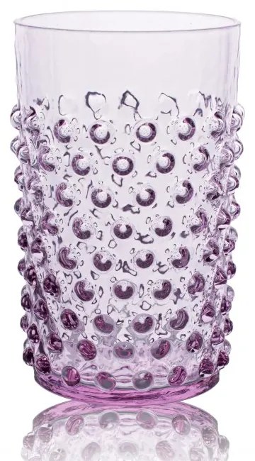 Sklenice, Jílek Glassworks, HOBNAIL, Lila, 250 ml, 6 ks