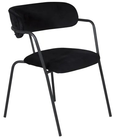 Arrow II stolička čierny zamat