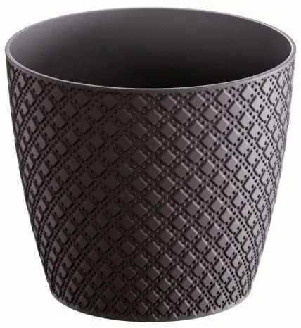 Prosperplast Kvetináč Orient antracit, varianta 18,9 cm