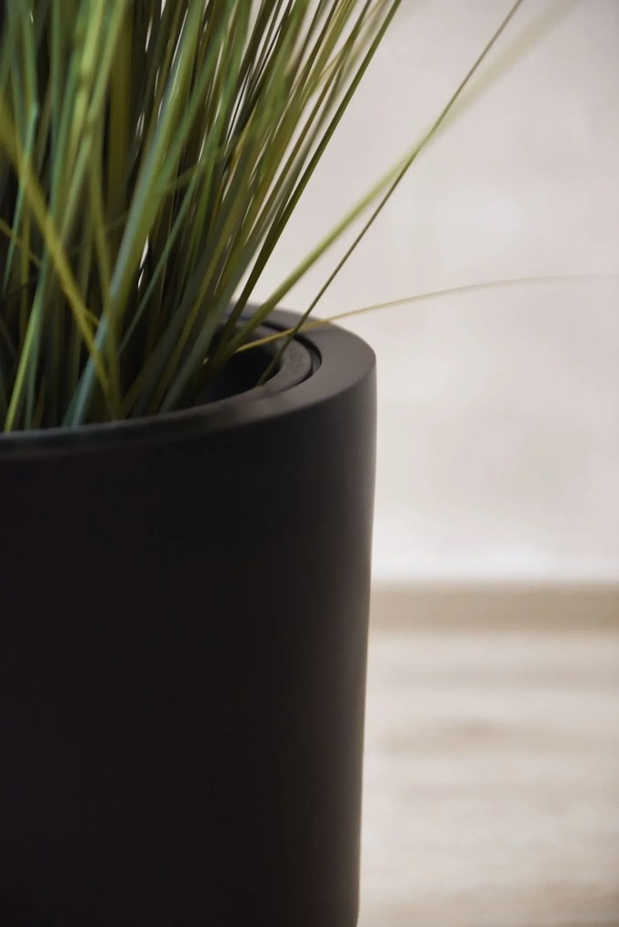 Kvetináč ESCADA, sklolaminát, výška 40 cm, čierna