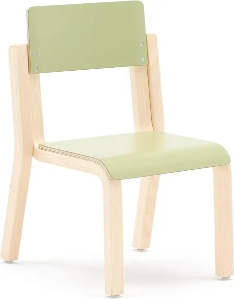 Detská stolička DANTE, výška 260 mm, breza/zelená