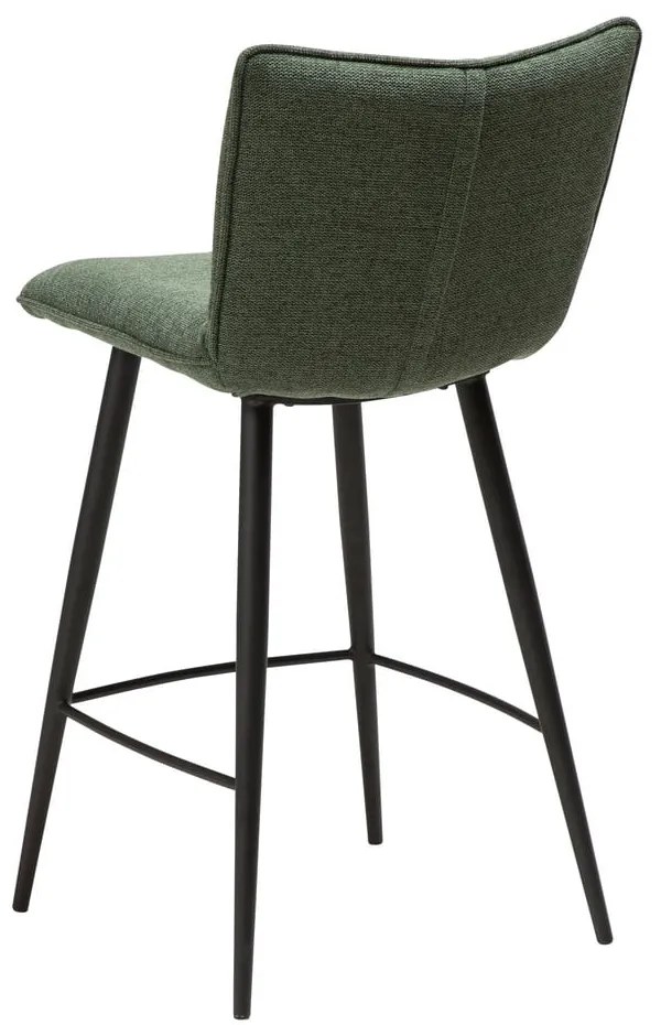 Zelená barová stolička s oceľovými nohami DAN-FORM Join, výška 93 cm