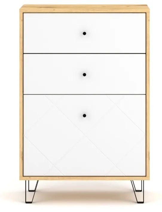 Komoda Bilbao 63,4 cm dub artisan/biela