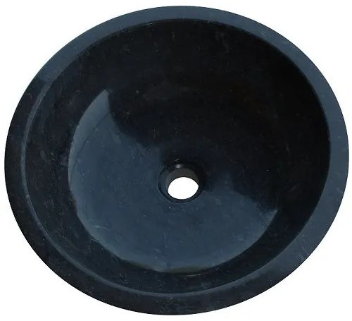 Indera Gemma 501 Ø 50 cm Black Kamenné umývadlo leštený mramor