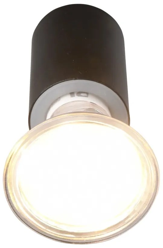 Matne čierne nástenné svietidlo (dĺžka 10 cm) Lorenzo - Trio