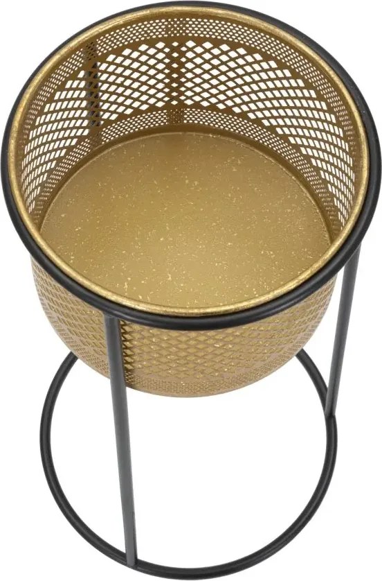 Stojan na kvety Simply 50 cm čierno-zlatý