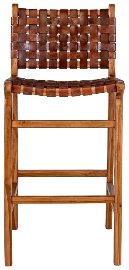 Hnedá barová stolička z teakového dreva 101 cm Perugia – House Nordic