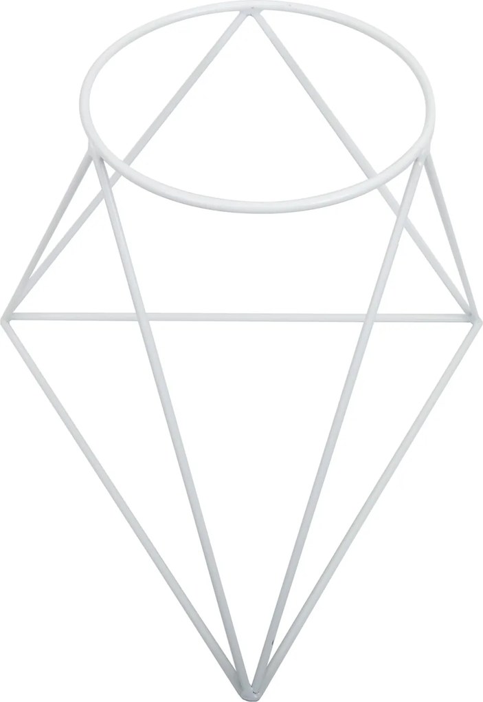 STOJAN NA KVETINÁČ TRIANGLE 40X45X24 CM BIELA