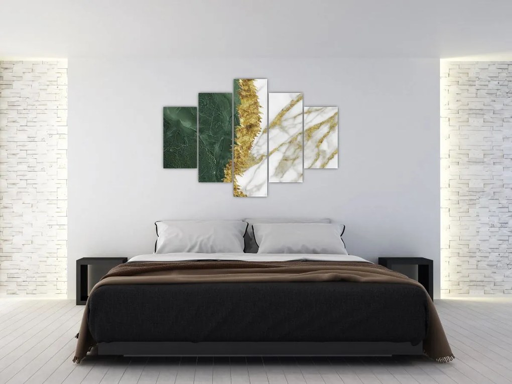 Obraz - Zelený mramor N⁰1 (150x105 cm)