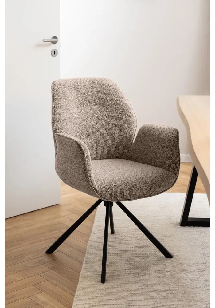 Tmavosivé čalúnené jedálenské kreslo Aura – Actona