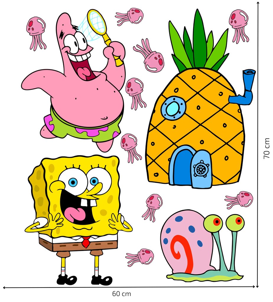 Samolepka na stenu "SpongeBob"