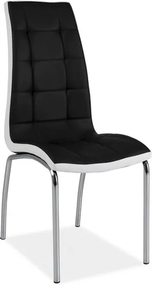 Najlacnejsinabytok H-104 jedálenská stolička, čierna s bielymi bokmi