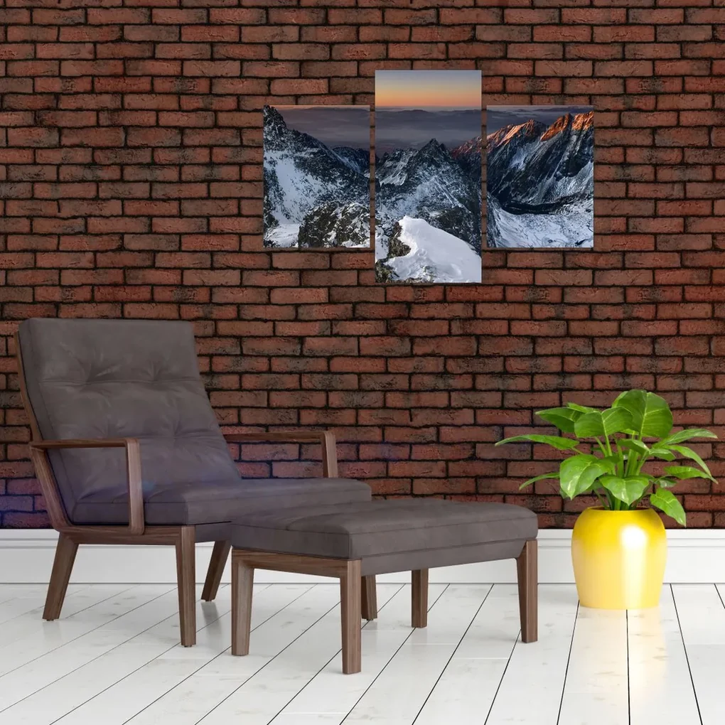 Obraz - Východ slnka v horách (90x60 cm)