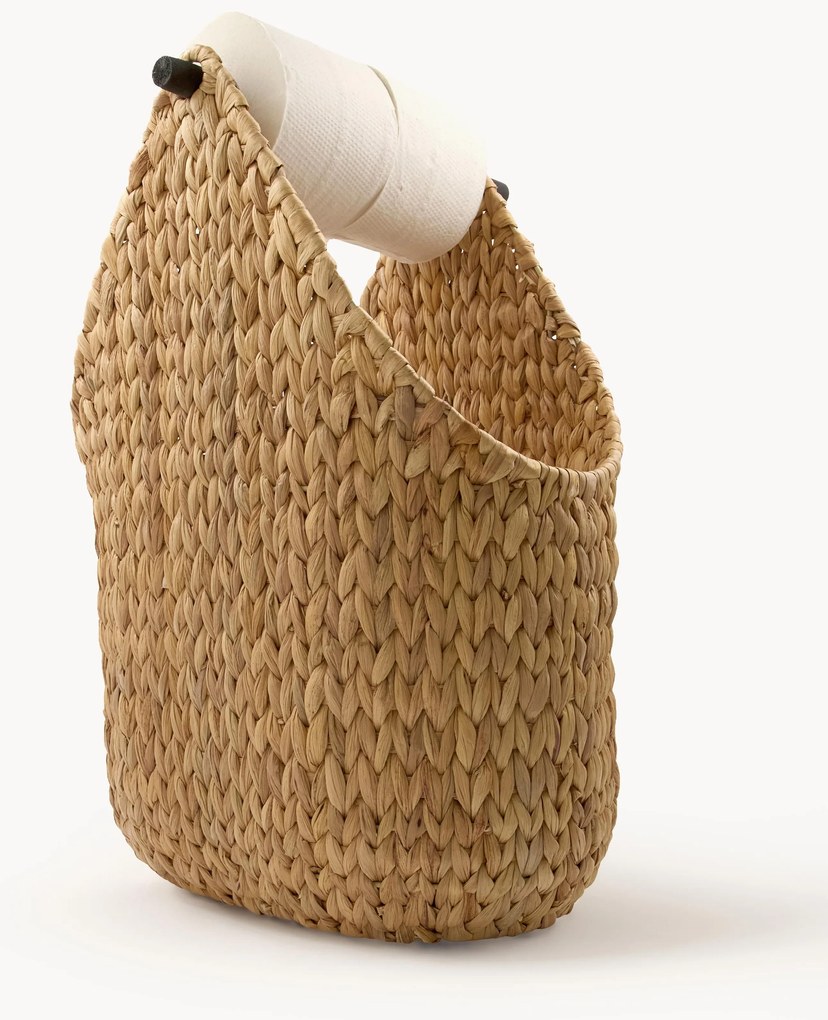 Ručne tkaný úložný kôš s držiakom na toaletný papier Pape