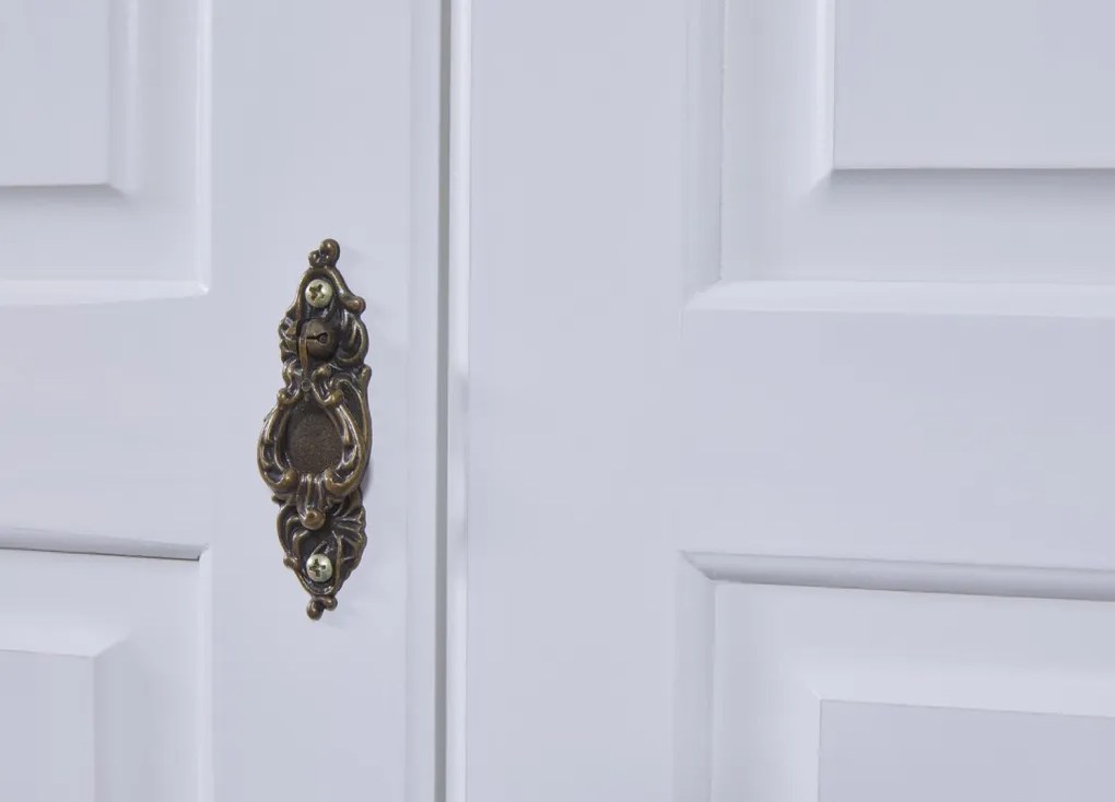 Šatníková skriňa Bastian, bielená borovica