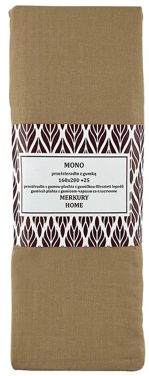Napínacia plachta Mono bavlna biela 160x200 + 25 Merkury Home