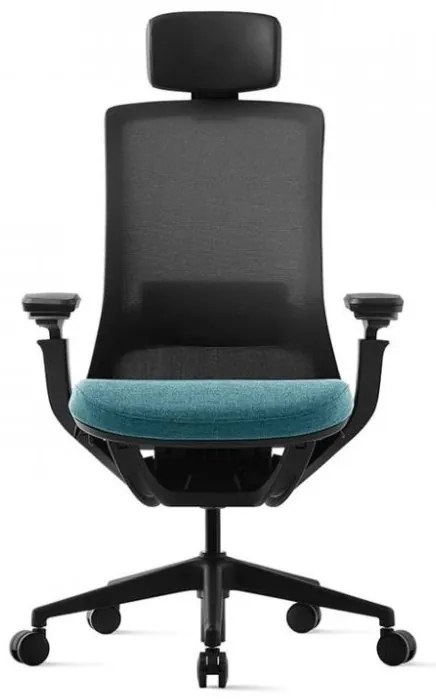 Kancelárska ergonomická stolička ROLY — sieť, látka, čierna / viac farieb Červená