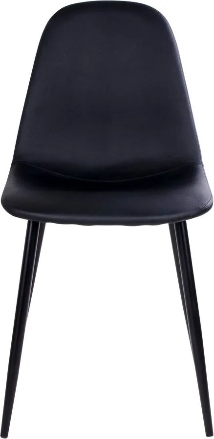 Súprava 2 čiernych stoličiek s čiernymi nohami House Nordic Stokholm