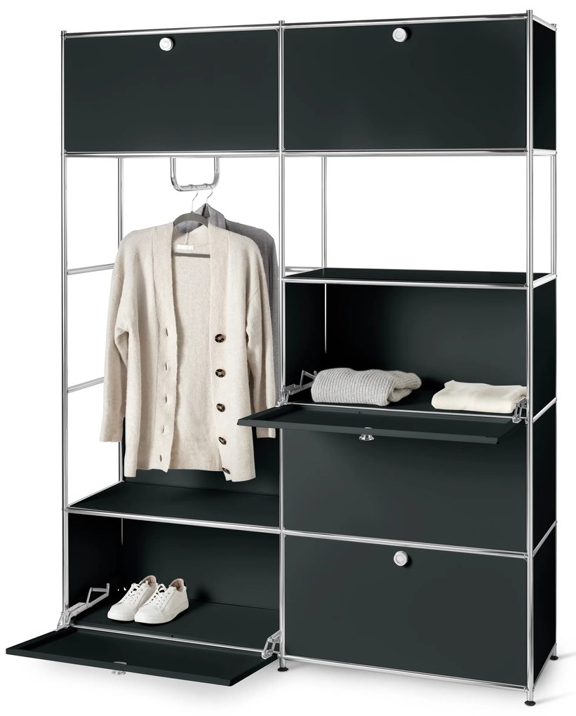 Kovový skriňový systém »CN3«, čierny