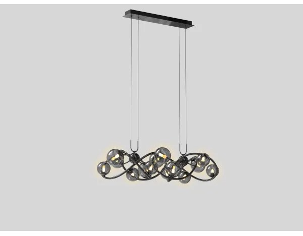 Wofi 7014-1405 - LED Luster na lanku NANCY 14xG9/3,5W/230V čierna/chróm