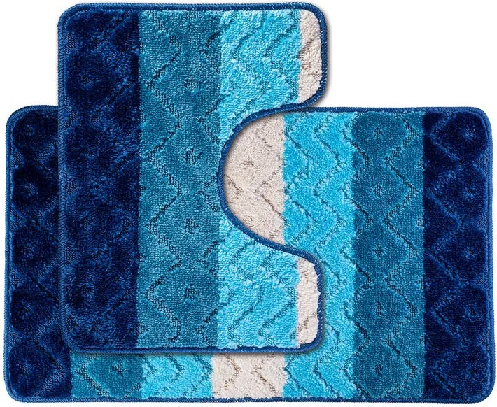 Predložka do kúpeľne modrá, súprava 2 ks