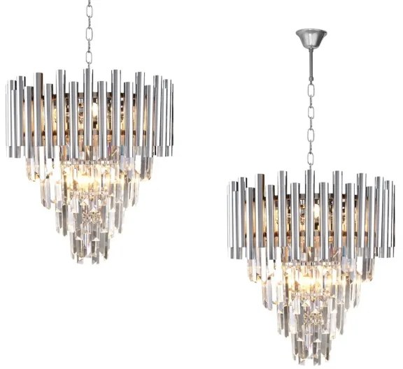 Krištáľový luster na reťazi MADISON 9xE14/40W/230V chróm