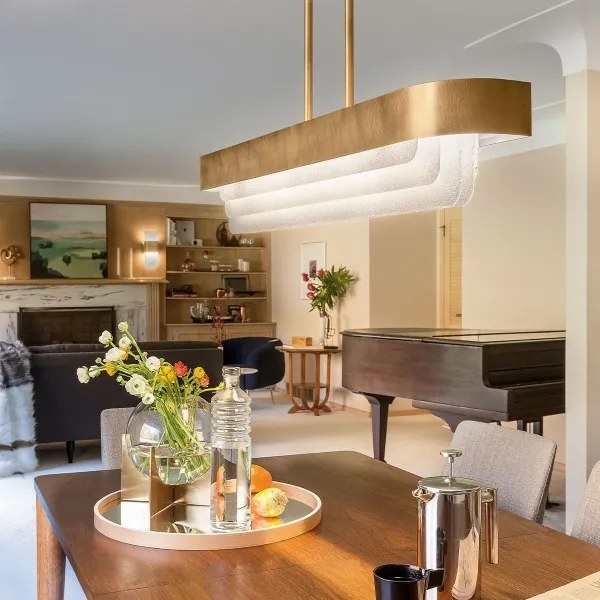 Kichler KL-SERENE-LED-LP-92-NBR - LED luster na tyči SERENE LED/40W/230V zlatý