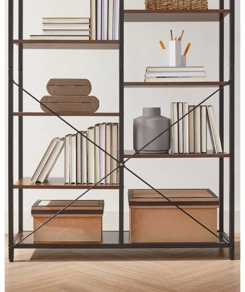 Knižnica NAVARO hnedá/čierna