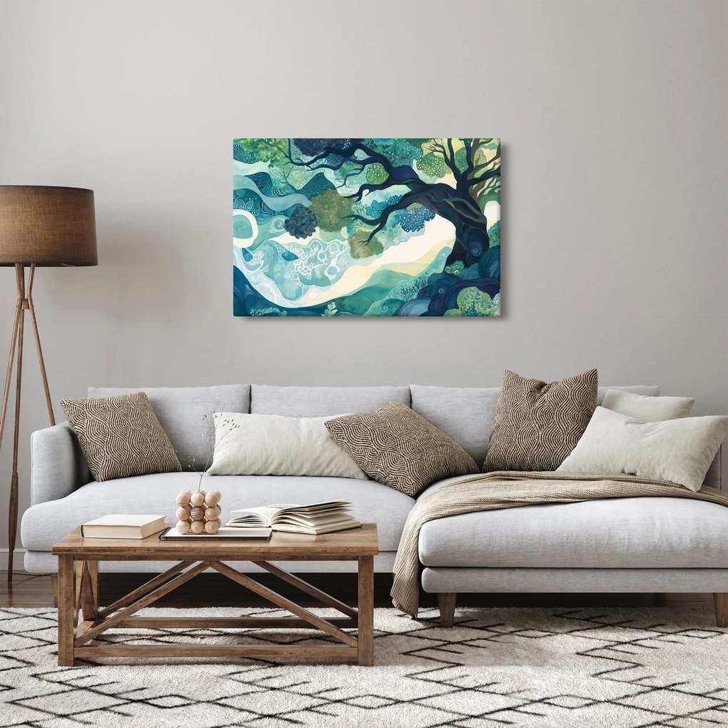 Obraz – Zelená koruna stromu života (90x60 cm)