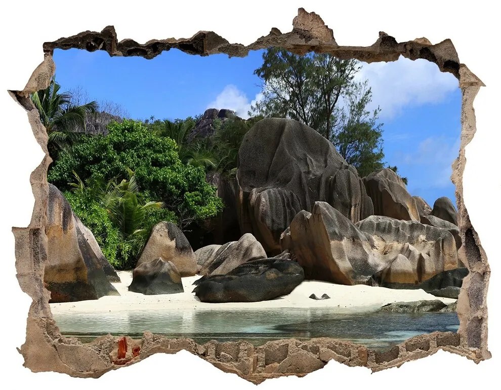 Nálepka fototapeta 3D výhled Seychely panorama nd-k-61342211