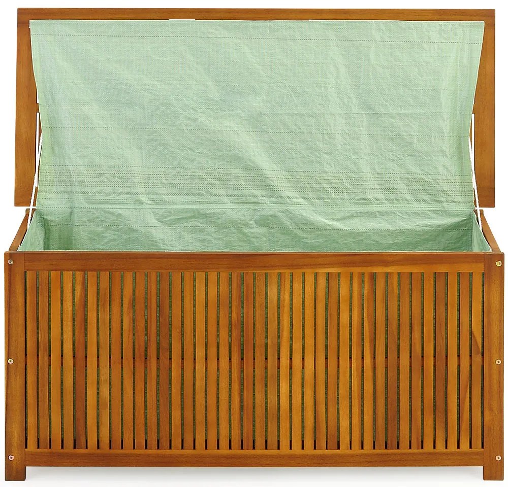 Casaria Drevený úložný box ACACIA, 117x50x59cm, prírodná hnedá
